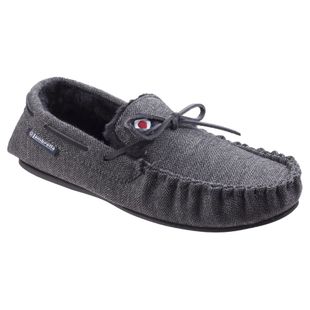 Lambretta Mens Moccasin Slippers Black Sportpursuit
