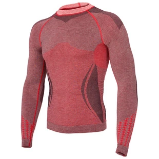 Haster Mens Alpaca Blend Long Sleeve Top Red Sportpursuit
