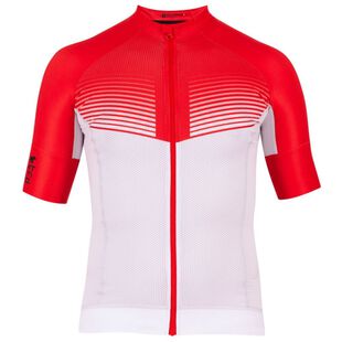 Red white cycling jersey best sale
