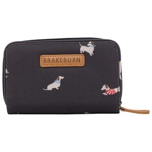 Brakeburn Womens Sausage Dog Wallet Charcoal Sportpursuit