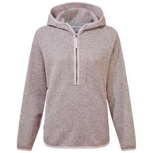 Craghoppers Womens Elena Hooded Half Zip Jacket Pink Clay Marl Spo