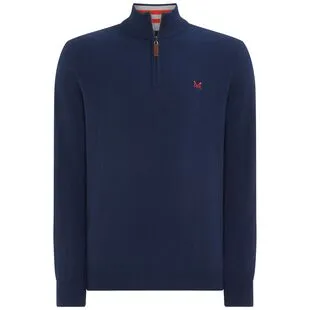 Sweat homme à capuche et col zippé - Camps United bleu fonce