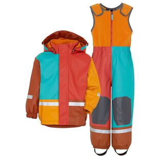 Didriksons Kids Boardman Rain Set Baked Pink Sportpursuit