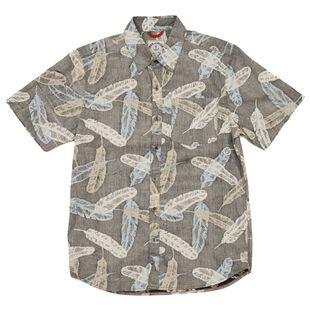 IronandResin Mens Feathers Short Sleeve Shirt (Black) | Sportpursuit.c