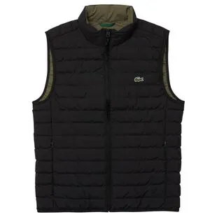 Lacoste Mens Woven Gilet Navy Blue Blue Sportpursuit