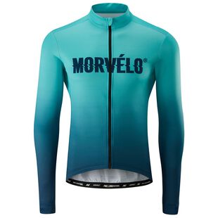 Morvelo Mens Thermoactive Long Sleeve Jersey Aqua Sportpursuit