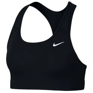Nike Womens Swoosh Sports Bra (Black/White/White)