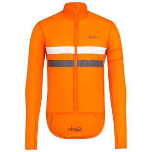 Rapha Mens Brevet Flyweight Wind Jacket Bright Orange Sportpursuit