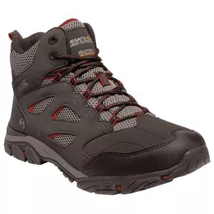Regatta Mens Holcombe IEP Mid Boots Ash Riot Red Sportpursuit