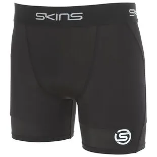 SKINS Essentials Compression MX Calf Tights, Black/Citron, XX