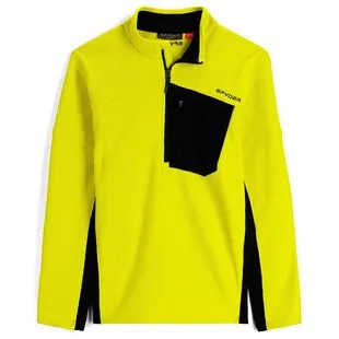 Spyder Mens Bandit Fleece Top Citrus Black Sportpursuit