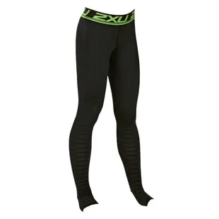 2XU Stretch Black Green Womens Refresh Recovery Compression Tights