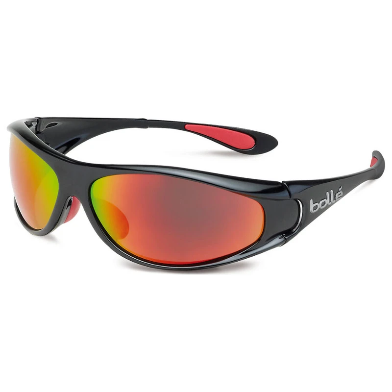 Bolle SPIRAL Sunglasses Shiny Black Red Polarized TNS Fire Lens