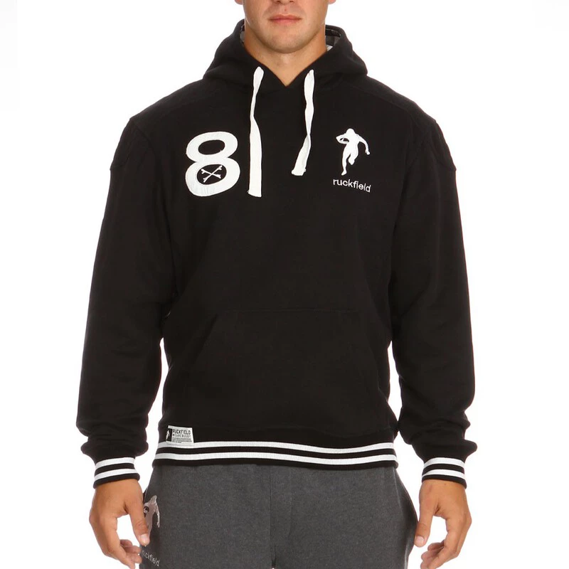 Ruckfield Mens Chabal Rugby Hoodie (Black)