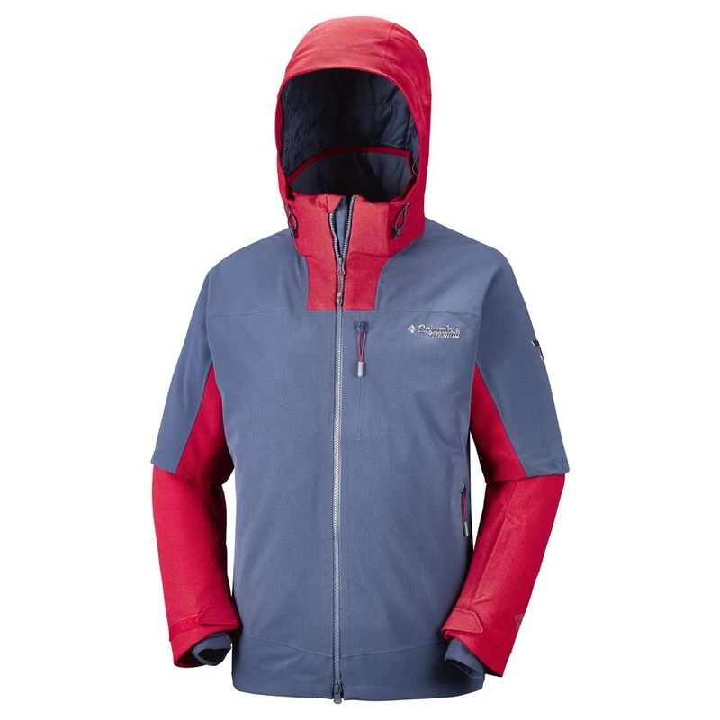 Columbia Mens Powder Keg II Jacket Dark Mountain Red Spark Sportp