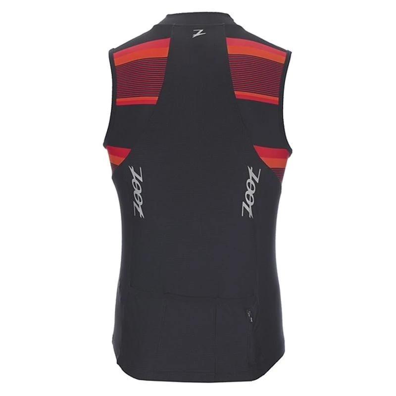 Zoot Mens Performance Tri Sleeveless Jersey (Race Day Red Stripe) | Sp