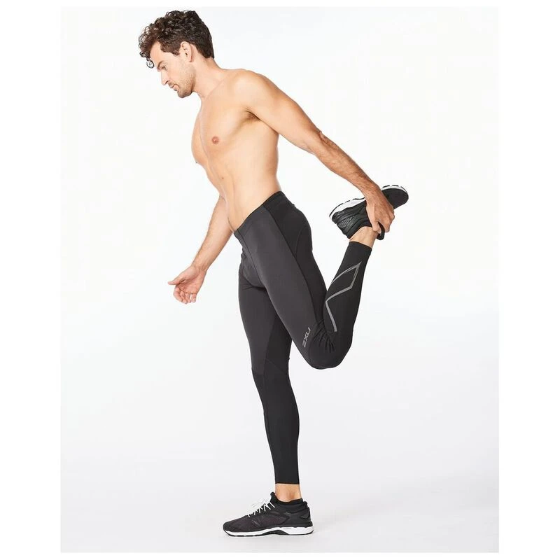 2XU Wind Defence Comp Tights Men's Black/Reflective - Running Free