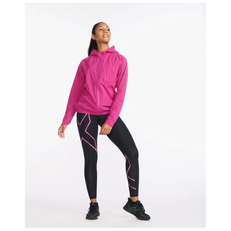 2XU Womens Light Speed Jacket Festival Mulberry Reflective Sportpu