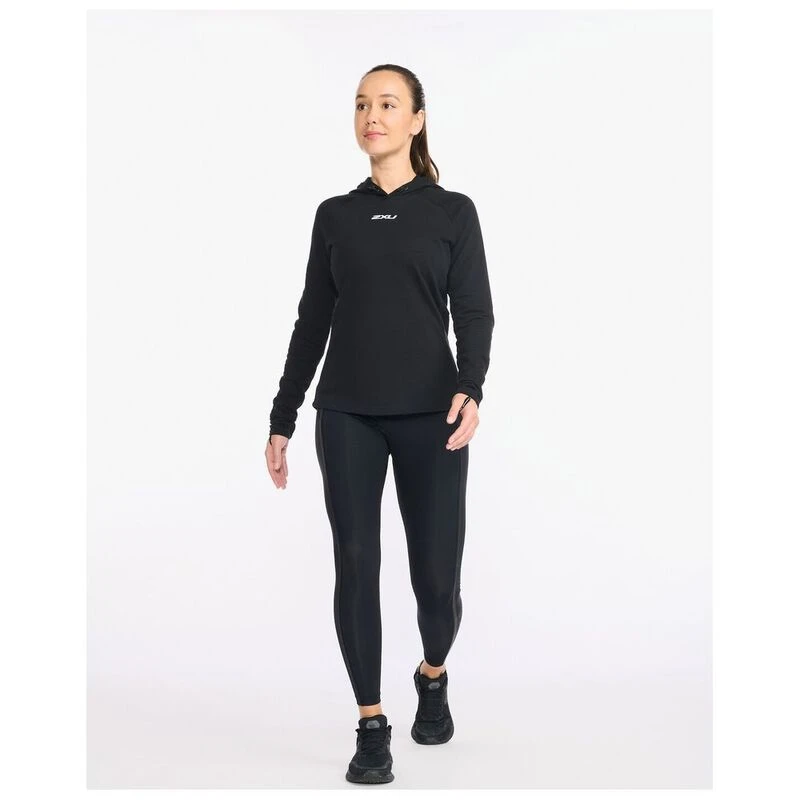 2XU Womens Motion Hoodie Hoodie (Black/White)