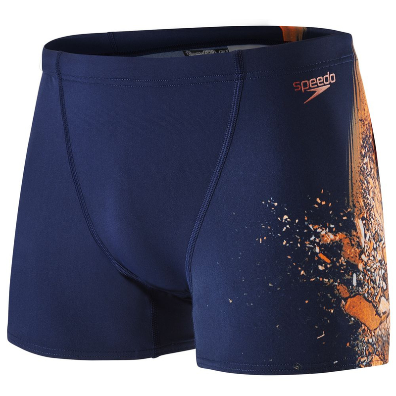 NEW ALL SIZES Speedo Men’s Swimwear Aqua Shorts Trunks Alpha Blast Navy Orange 