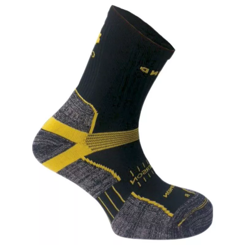 Mund Peregrino Socks Double Pack (Black/Navy/Yellow) | Sportpursuit.co