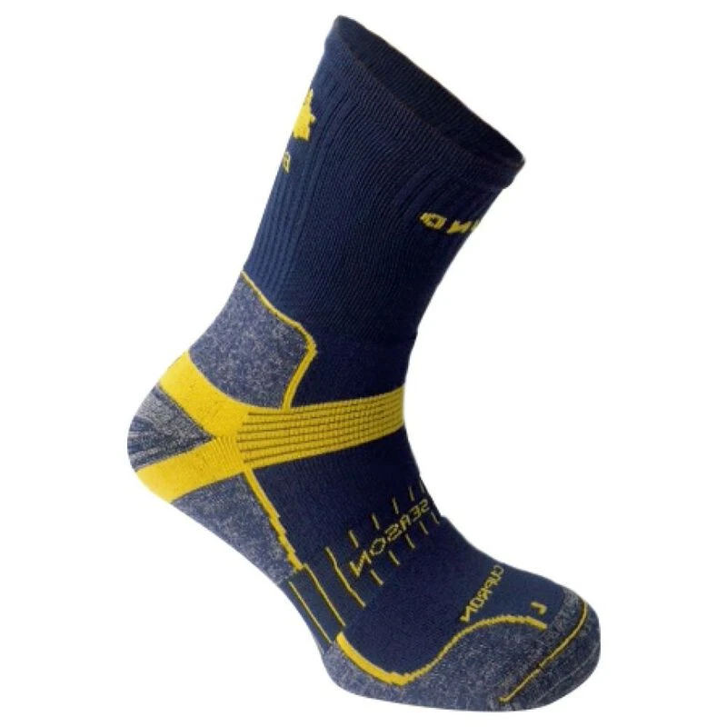 Mund Peregrino Socks Double Pack (Black/Navy/Yellow) | Sportpursuit.co