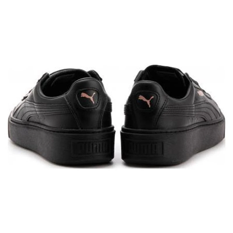 Puma Platform Basket Shoes Black Gold Sportpursuit