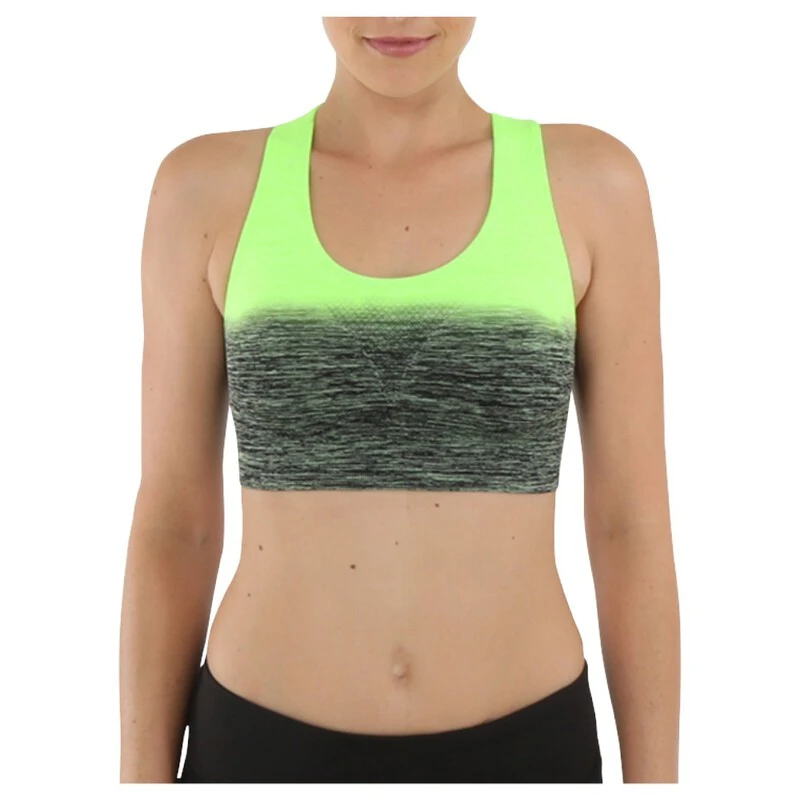 Electric Yoga Womens Faded Sport Bra Lime Green Sportpursuit