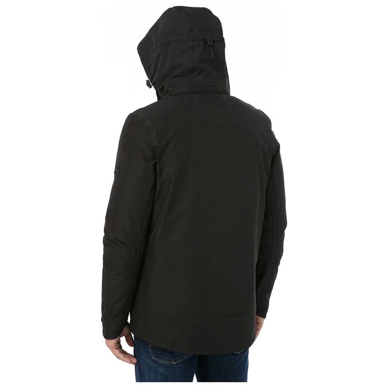Tog24 Mens Strike Milatex 3 in 1 Waterproof Jacket Black Sportpurs