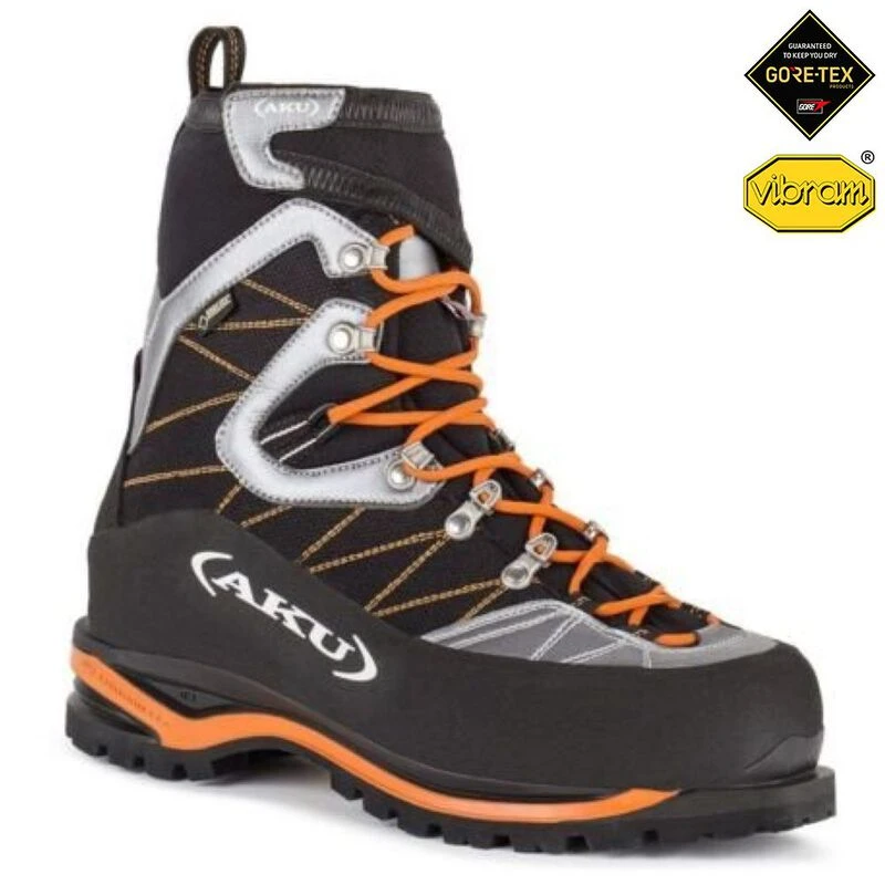 AKU Mens Serai GTX Mountaineering Boots Black Orange Sportpursuit