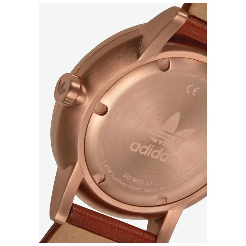 Adidas Originals District L1 Watch Rose Gold Slate Saddle Sportpur