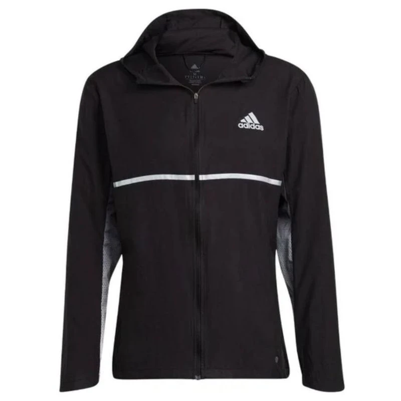Adidas Mens Performance Own The Run Colorblock Jacket Black Gretwo Wh