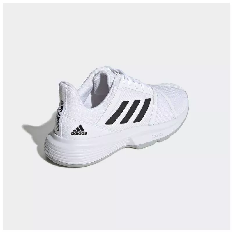 Adidas Womens Courtjam Bounce Shoes Cloud White Core Black Matte Silv