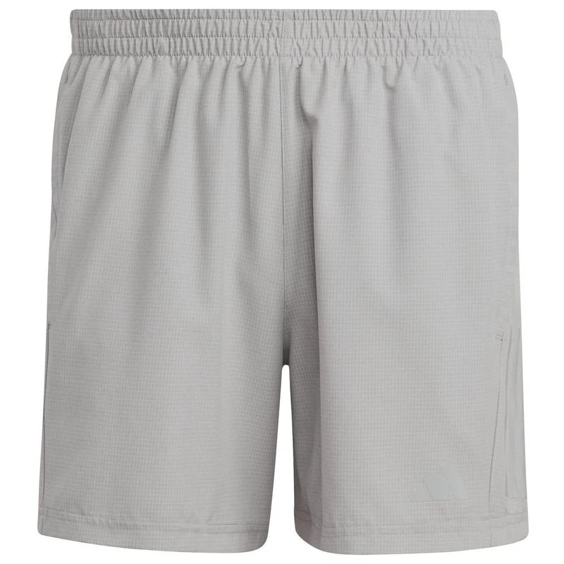 Adidas Mens Own The Run Heather Shorts Medium Grey Heather Sportpu