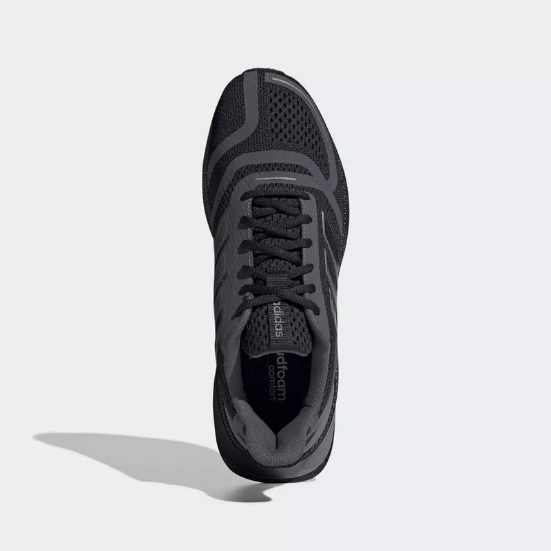 Adidas Mens Nova Run Shoes Core Black Grey Six Sportpursuit