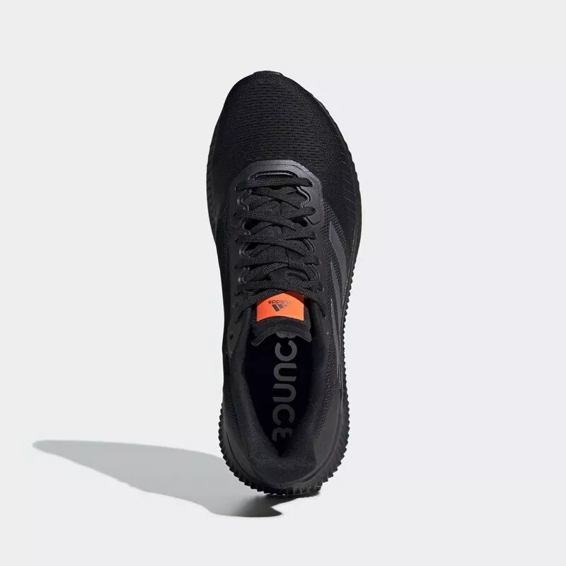 Adidas Mens Solar Ride Shoes Core Black Grey Six Solar Orange Spor