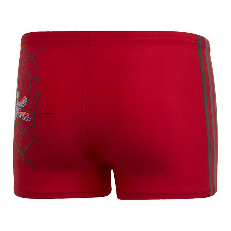 Adidas Boys Spider Swimming Trunks Scarlet Black Sportpursuit