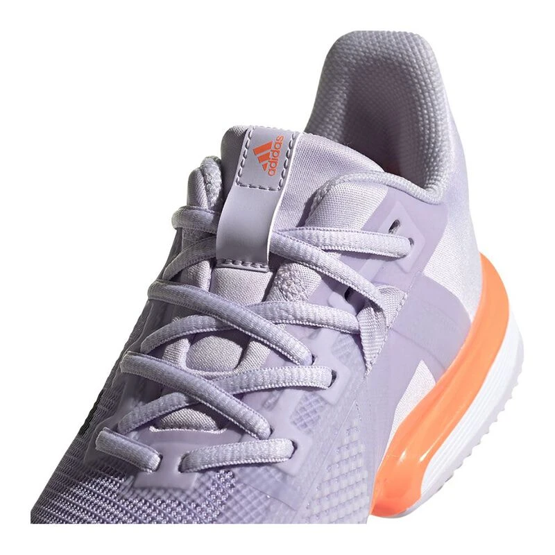 Adidas women's solematch bounce tennis top shoes glow blue and white