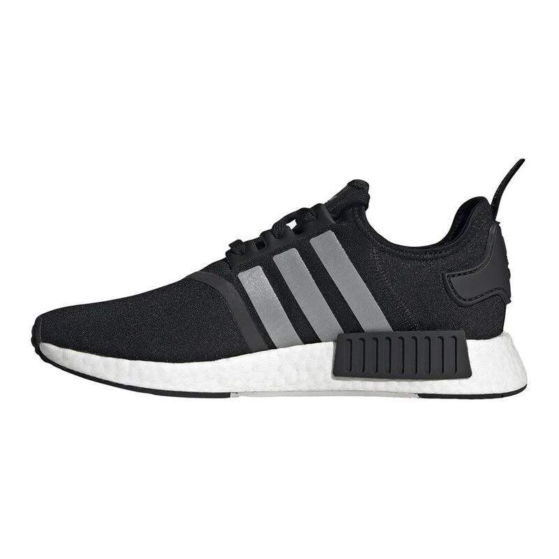Adidas Mens Originals NMD R1 Shoes Core Black Silver Metallic Solar R