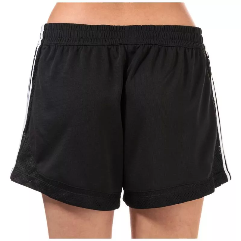 Adidas Womens 3-Stripes 5-Inch Mesh Shorts (Black/White)