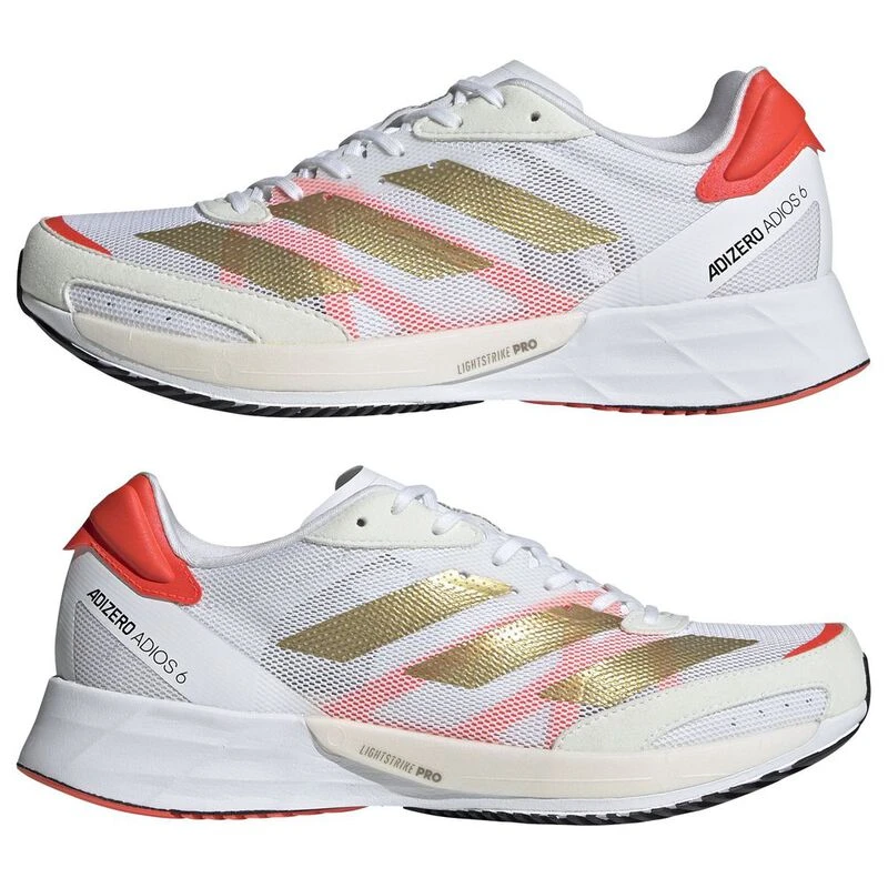 Adidas Womens Adizero Adios 6 Shoes (White)