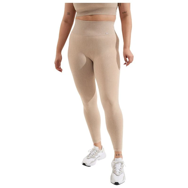 Aim'n Womens Washed Ribbed Seamless Tights (Sand)