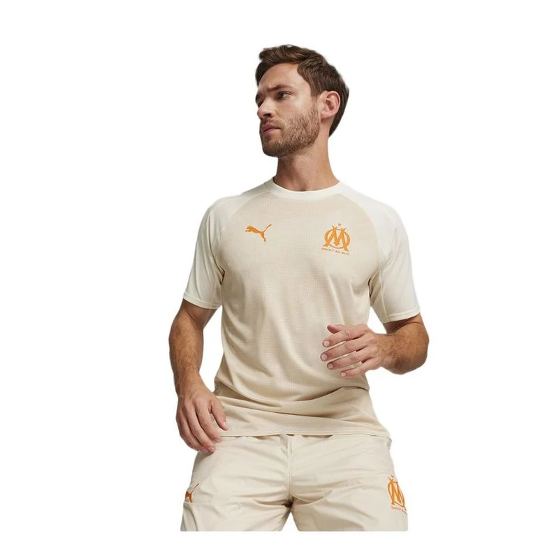Puma Maillot OM Prematch Homme Beige privatesportshop