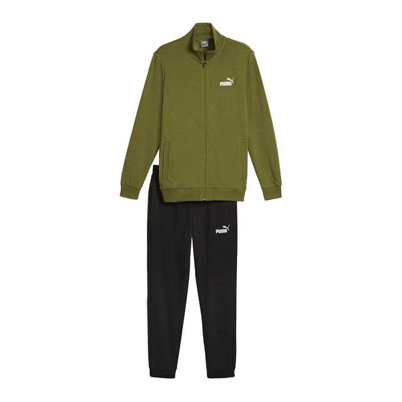 Puma Mens Clean Sweat Tracksuit Green Sportpursuit
