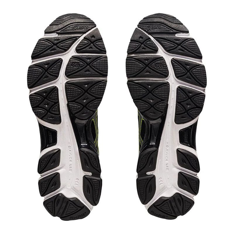 Asics mens stormer neutral running shoes black/silver/white hotsell