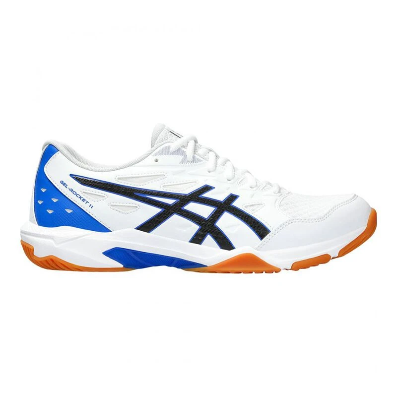 Asics Mens Gel Rocket 11 Handball Shoes White Black Sportpursuit.c