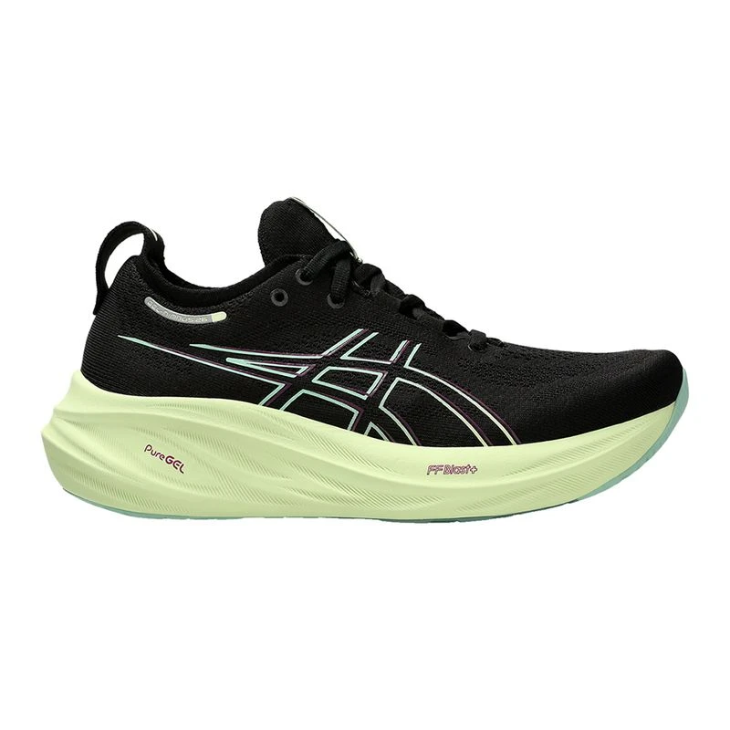 Asics Womens Gel Nimbus 26 Running Shoes Black Cool Matcha Sportpu