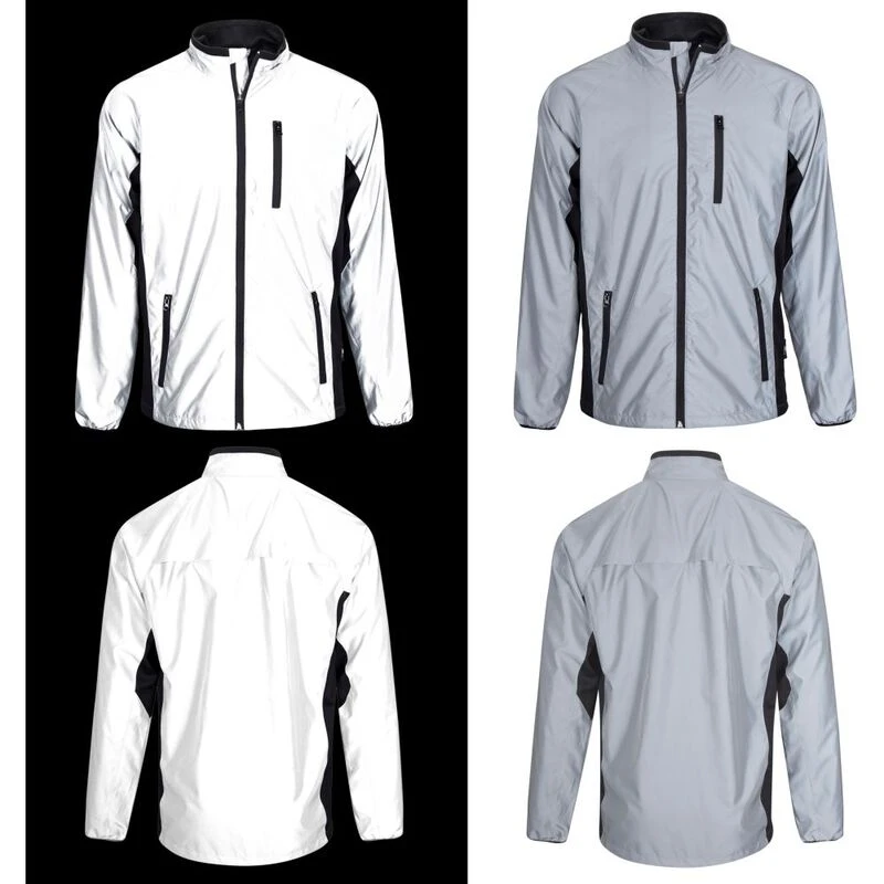 BTR Sports Mens High Vis Cycling Jacket (Silver)