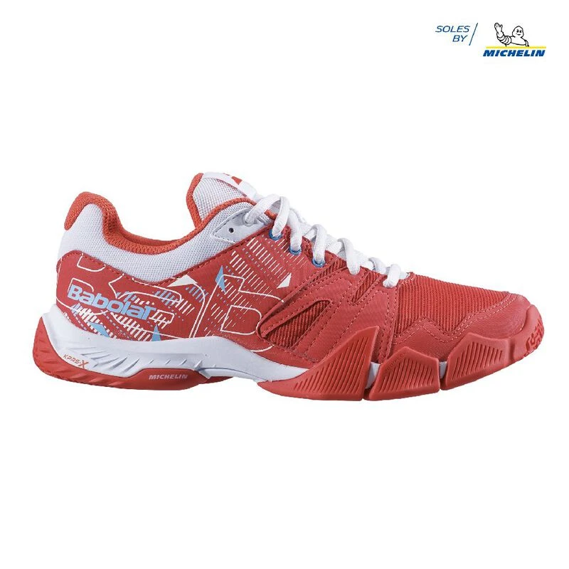 Babolat Womens Pulsa Tennis Shoes Hibiscus White Sportpursuit