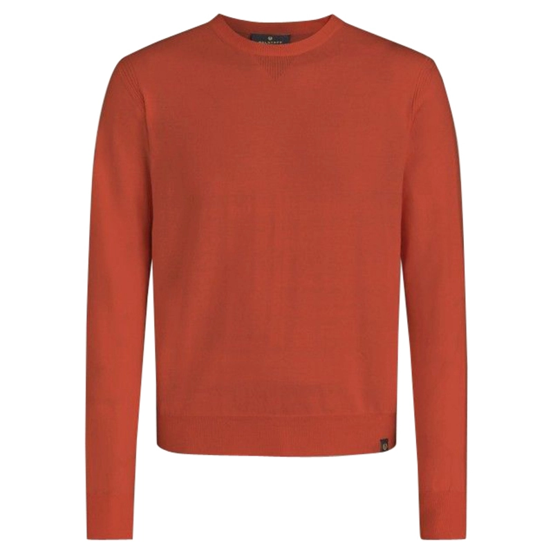 Belstaff Mens Engineered Crew Neck Pullover Belstaff Red Sportpurs